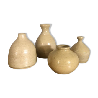 Set of 4 sandstone 70's vases
