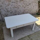 Table basse avec tiroir blanche