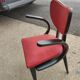 Fauteuil de bureau vers 1950 rouge et noir