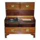 Vintage military furniture with hidden turntable, 1970s style.
