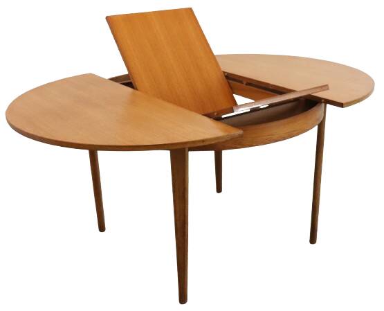 Ronde vintage verlengbare eettafel 'Wrenthorpe'