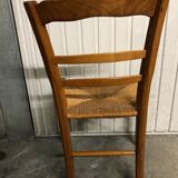 6 old straw chairs