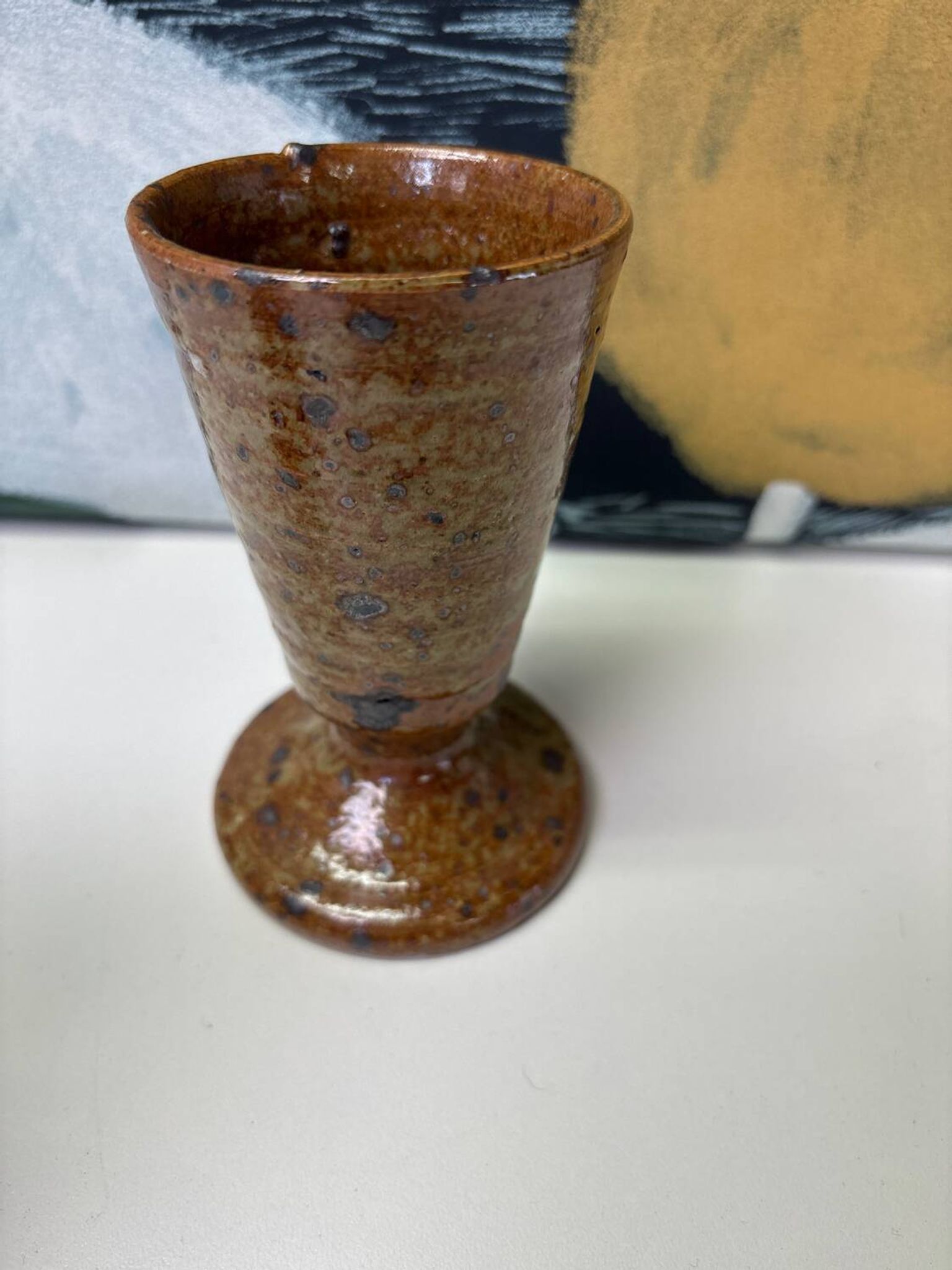 Pair of Mazagran mugs in pyrite stoneware