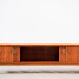 Vintage scandinavian sideboard feet compass walnut 1960