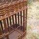 Rattan bottle bar with handle