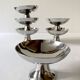 6 coupes à glace en inox Guy Degrenne, années 1970-1980