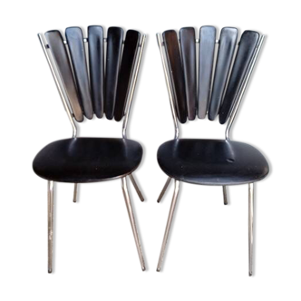 Pair of Margueritte design chairs ep 1950/60