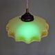 Art Deco suspension in yellow opaline with ouraline, 1920-30.