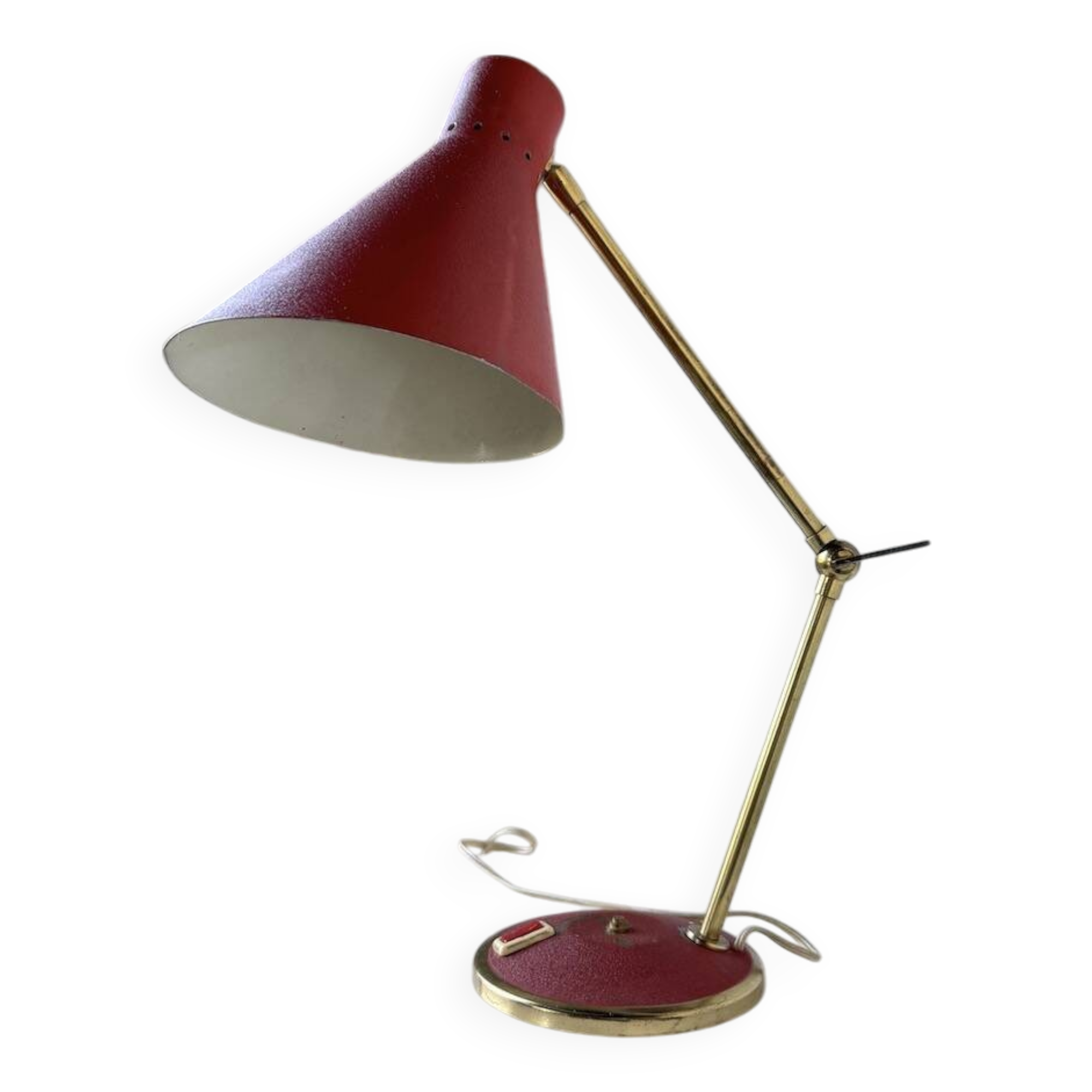 Lampe de bureau années 50 « diabolo » Aluminor