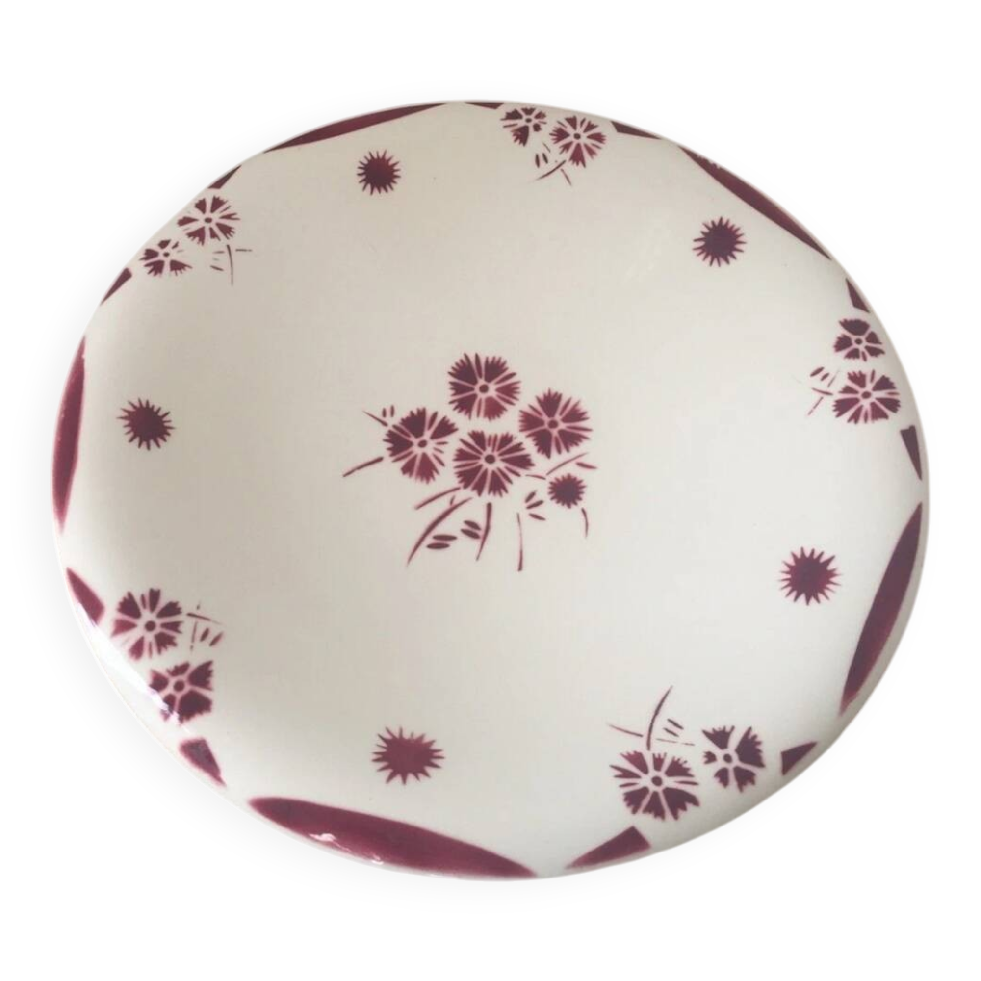 Plat creux assiette Terre de fer Triomphe Badonviller