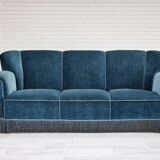 1960s, Danish 3-seater sofa, original condition, furniture velour.