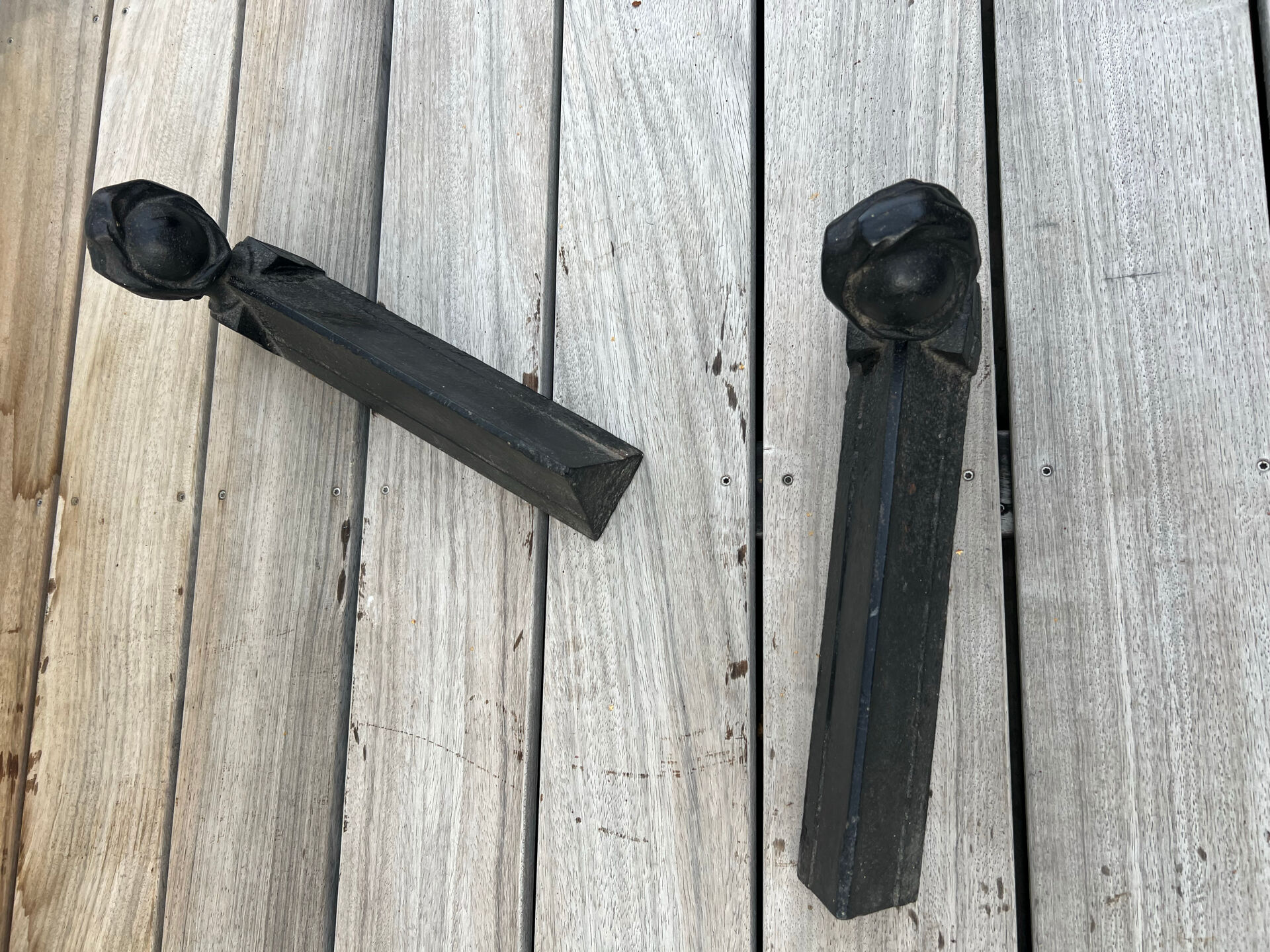 2 Antique fire dogs