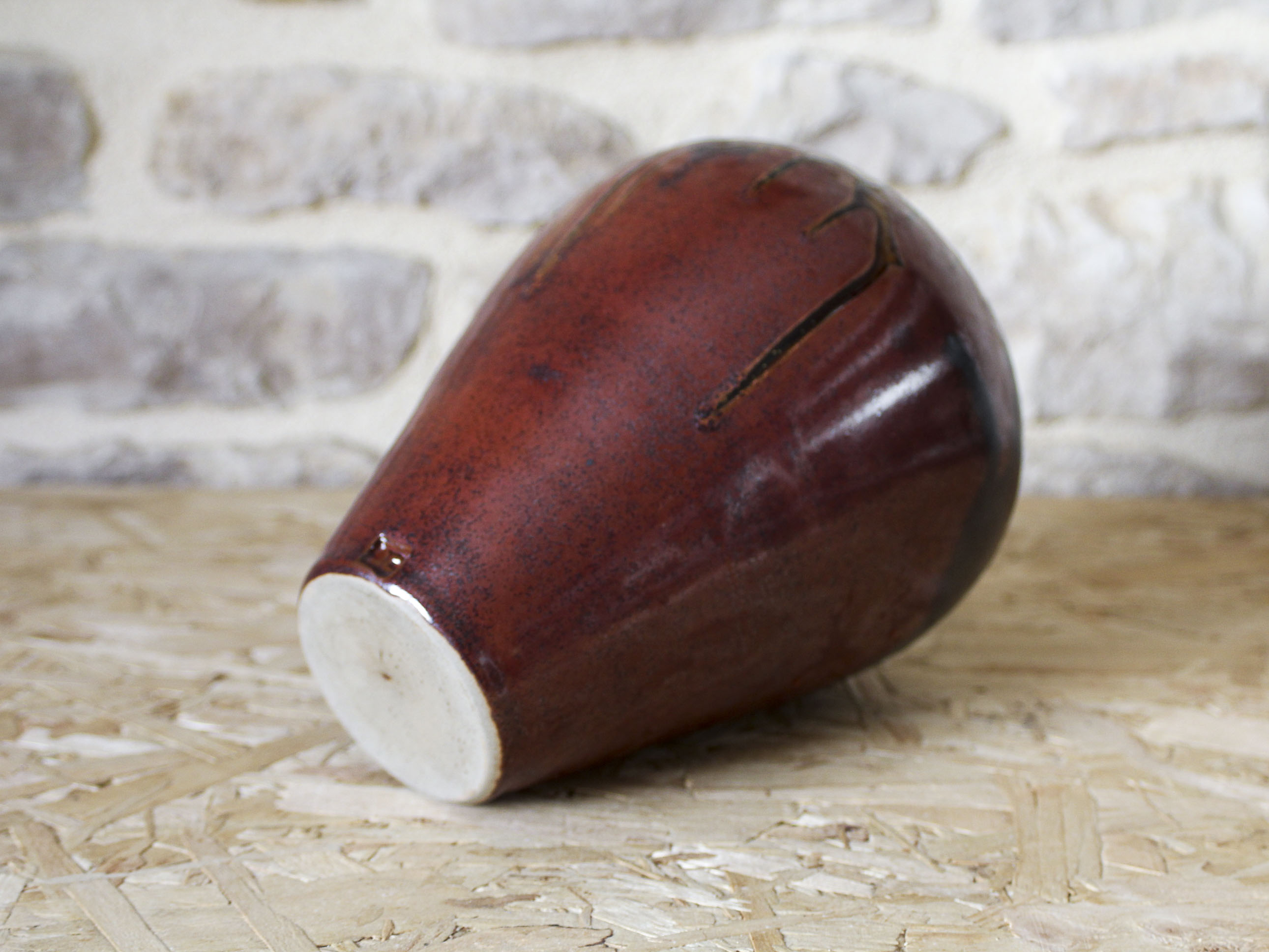 Vase in glazed stoneware by Jean Cacheleux