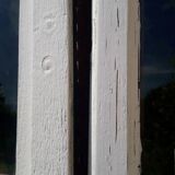 Lot of 4 oak windows H141xL112/117cm old small panes