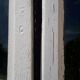 Lot of 4 oak windows H141xL112/117cm old small panes