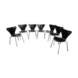 Lot of 7 chairs by Arne Jacobsen for Fritz Hansen