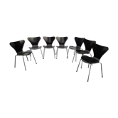 Lot of 7 chairs by Arne Jacobsen for Fritz Hansen