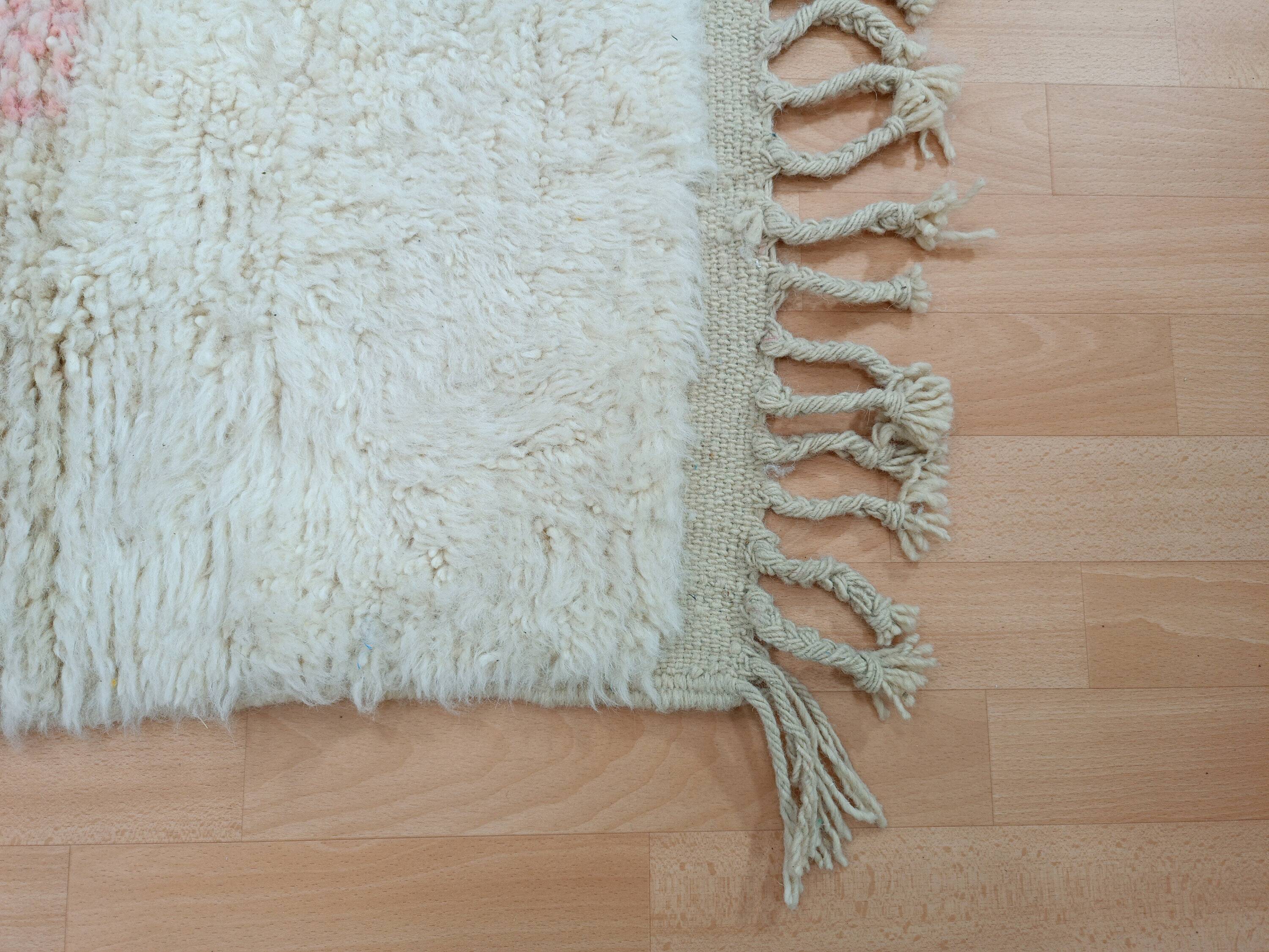 Grand tapis en laine marocain 2.5 x 1.5 m