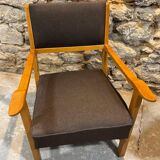 Pair of restored retro armchairs in the style of Krásná Jizba, 1960s