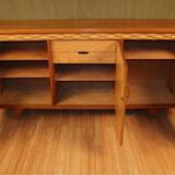 Wood and rattan sideboard