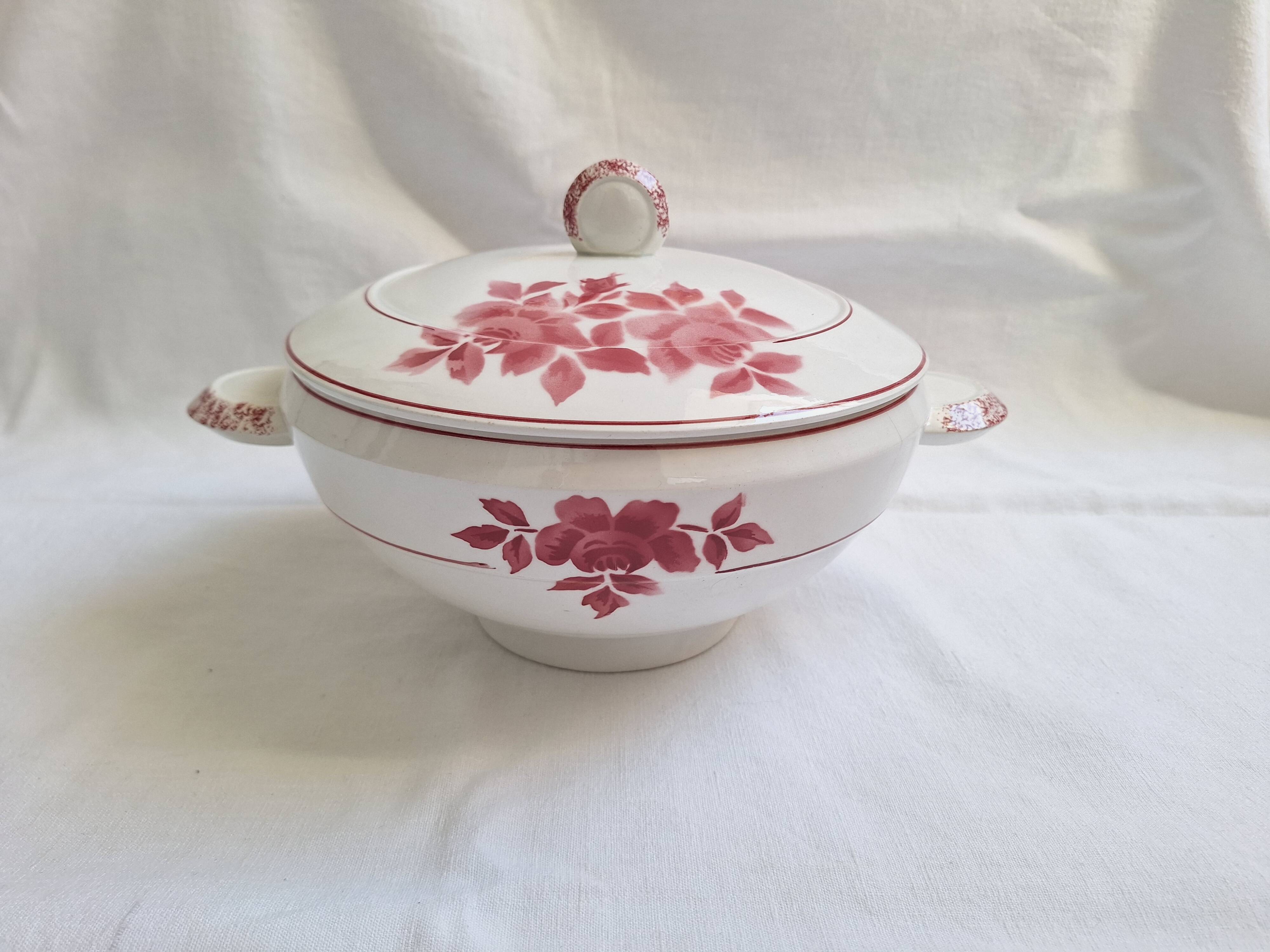 Pink Badonviller tureen