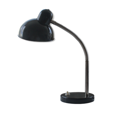 Lampe de table en acier noir du milieu du siècle