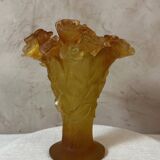 Daum glass paste vase