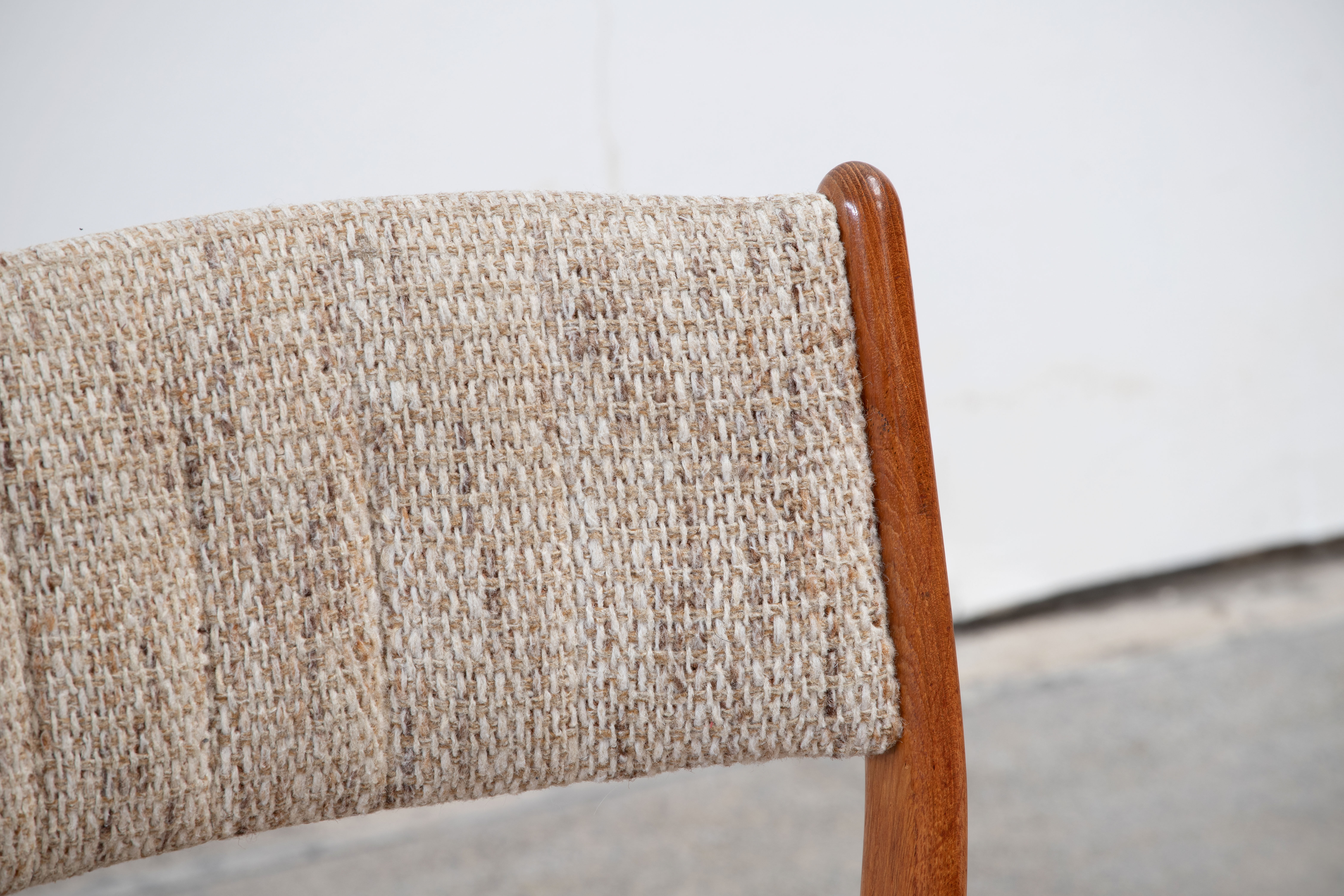 6 danish scandinavian chairs - teak & wool 1960