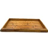 Plateau en bambou, Italie années 1970