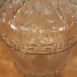 Carafe with leaf patterns, very good vintage condition, no cap