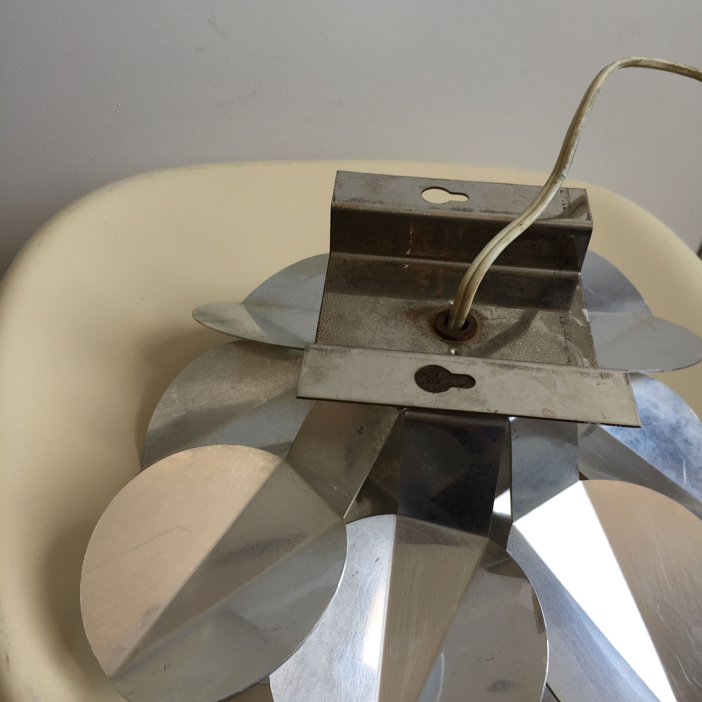 Wall lamp flower aluminum 1970