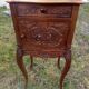 Wood and marble bedside table