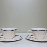 Two ceramic cups by Grignan signed Peguet