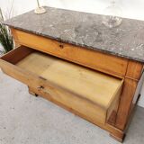 Louis Philippe walnut and marble dresser