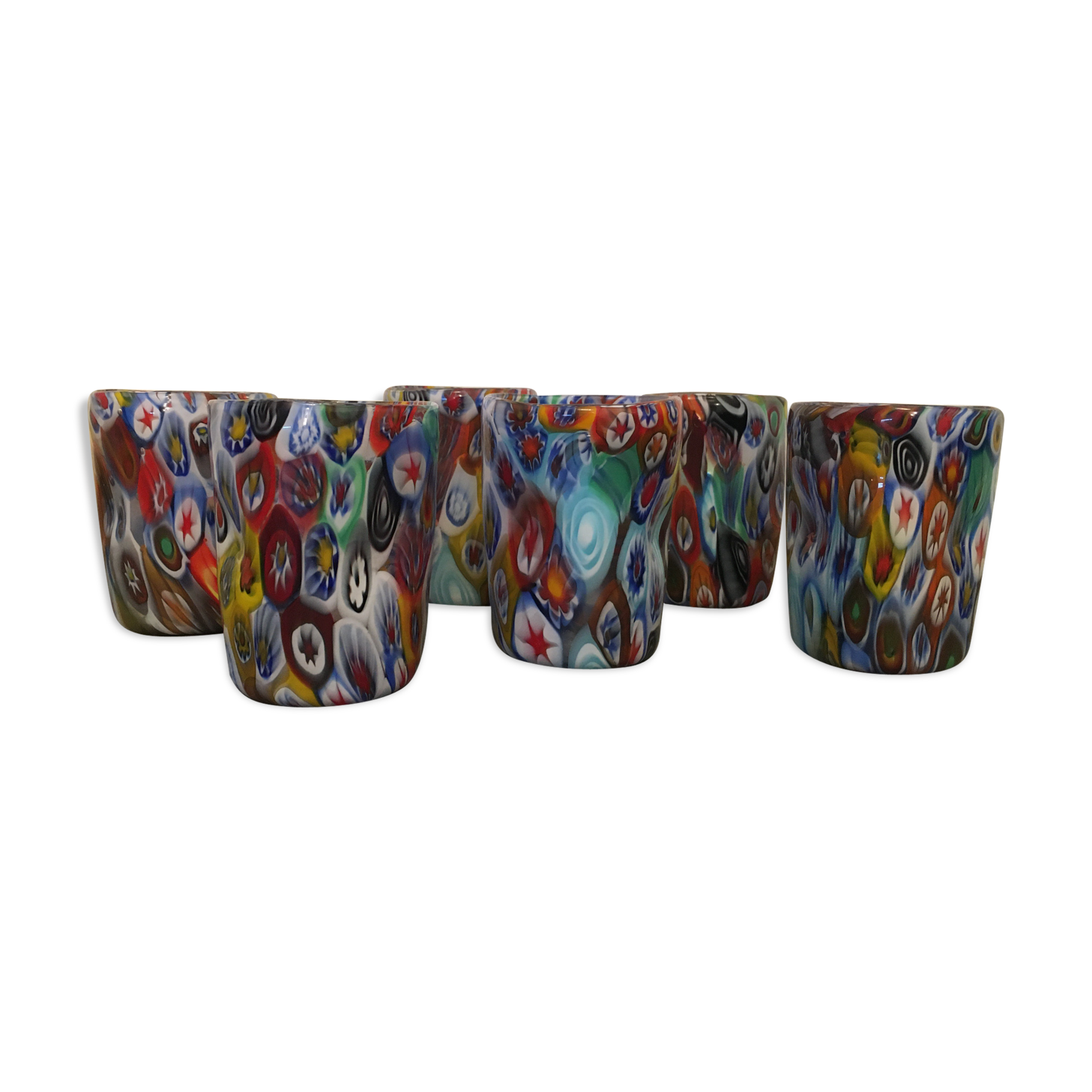 Set of 6 "Goto" water glasses from Murrisa in Murano glass, Italy