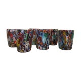 Set of 6 "Goto" water glasses from Murrisa in Murano glass, Italy