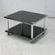 Coffee table "space age" in black lacquered steel