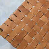 Two Moroccan leather armchairs