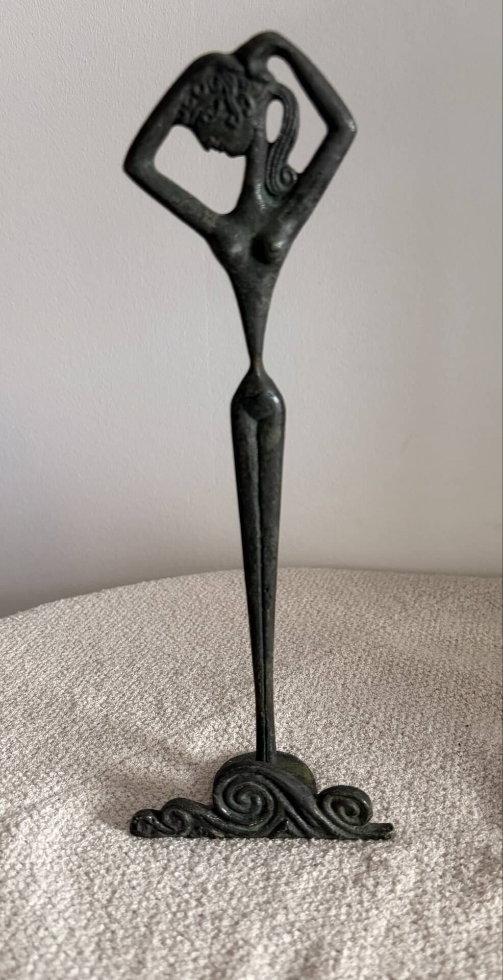 Vintage 1960s Mid-Century Modern Oxidized Bronze Aphrodite Statue