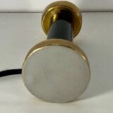 Pair of Art Deco bedside lamps, glasses signed Muller