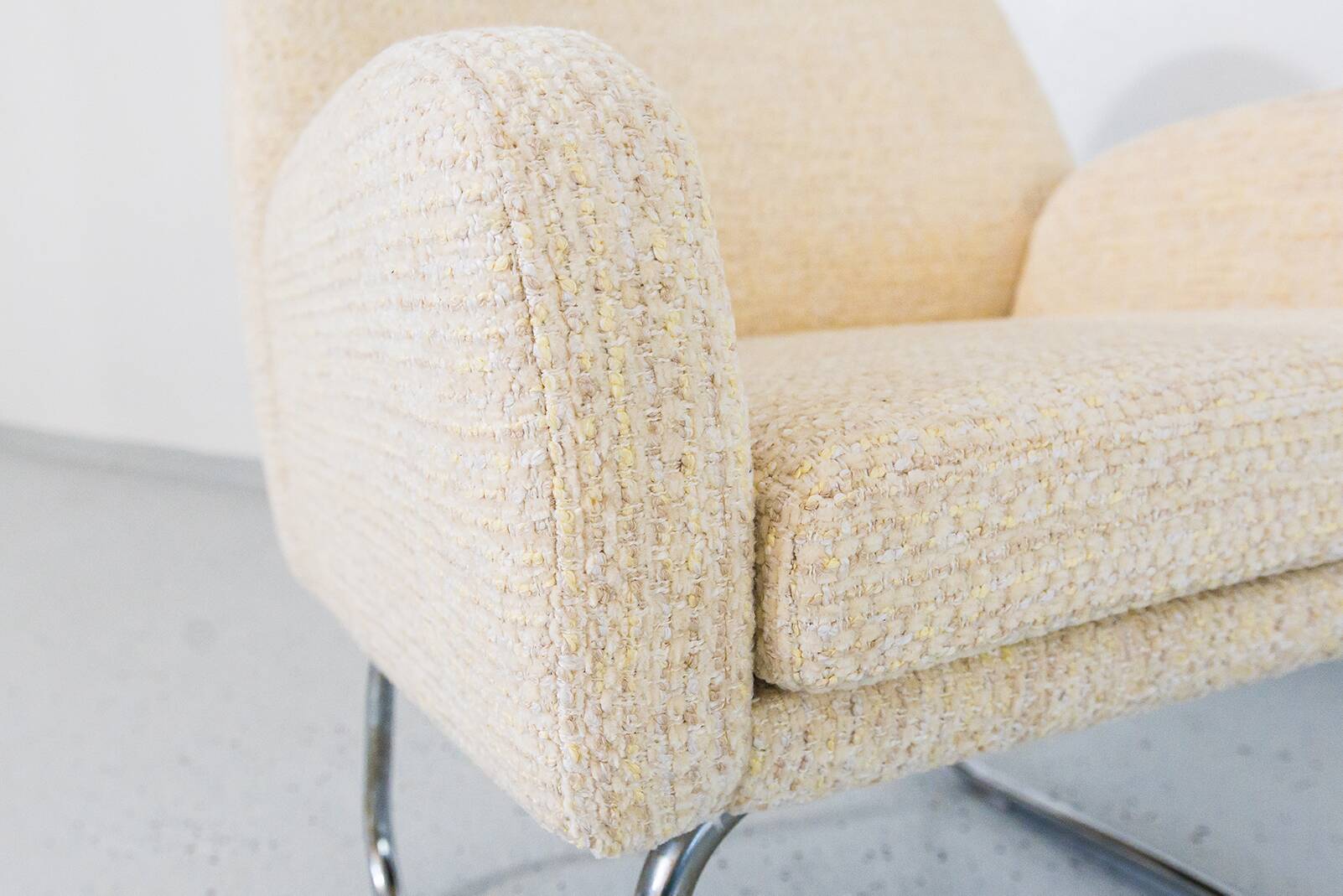 Vintage yellow Armchairs, Germany, 1970s, Set Of 2