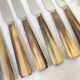 6 Vintage Horn Dessert Knives