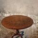 Antique Georgian tilt-top oak table from around 1800 – Round tripod side table 80 cm