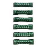 6 green ceramic knife rests, Vallauris 1950