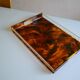 Acrylic plateau with tortoiseshell pattern Jansen Mercier Willy Rizzo