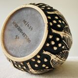 Ovoid vase Dümler & Breiden with plant motif in relief West-Germany years 60-70