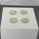 Set of 4 vintage mother-of-pearl coasters