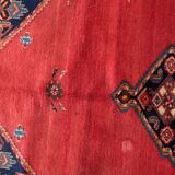 Tapis persan Hamadan vintage fait main, 136 cm x 210 cm, années 1960