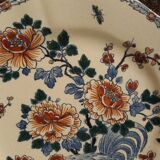 4 assiettes faïence gien xix modèle coq et pivoine export rare