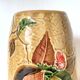 Ceramic vase with foliage design, 1970s